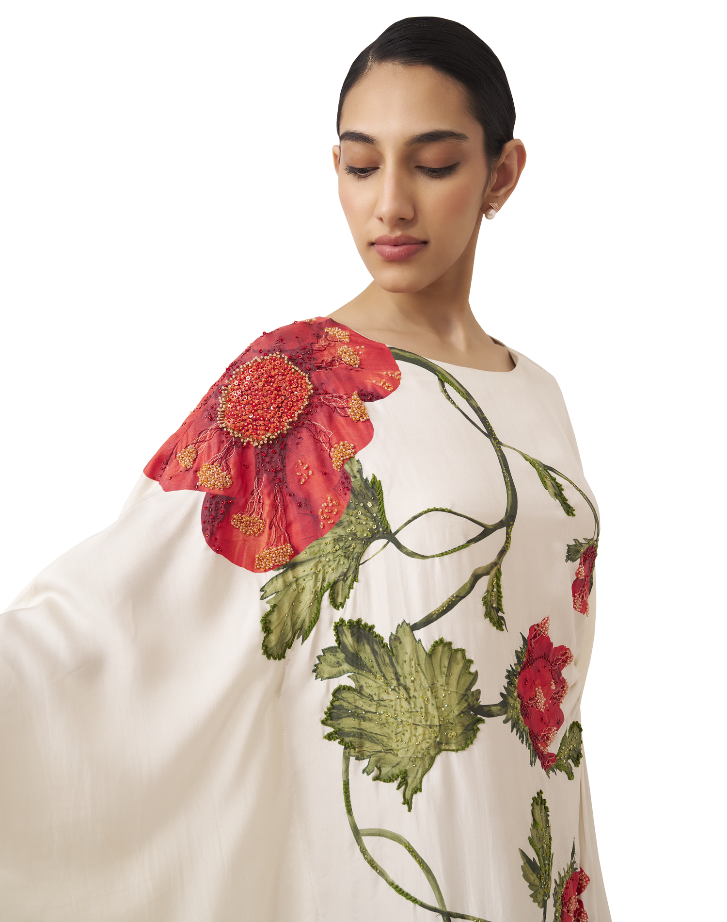 FLORAL STATEMENT KAFTAN DRESS