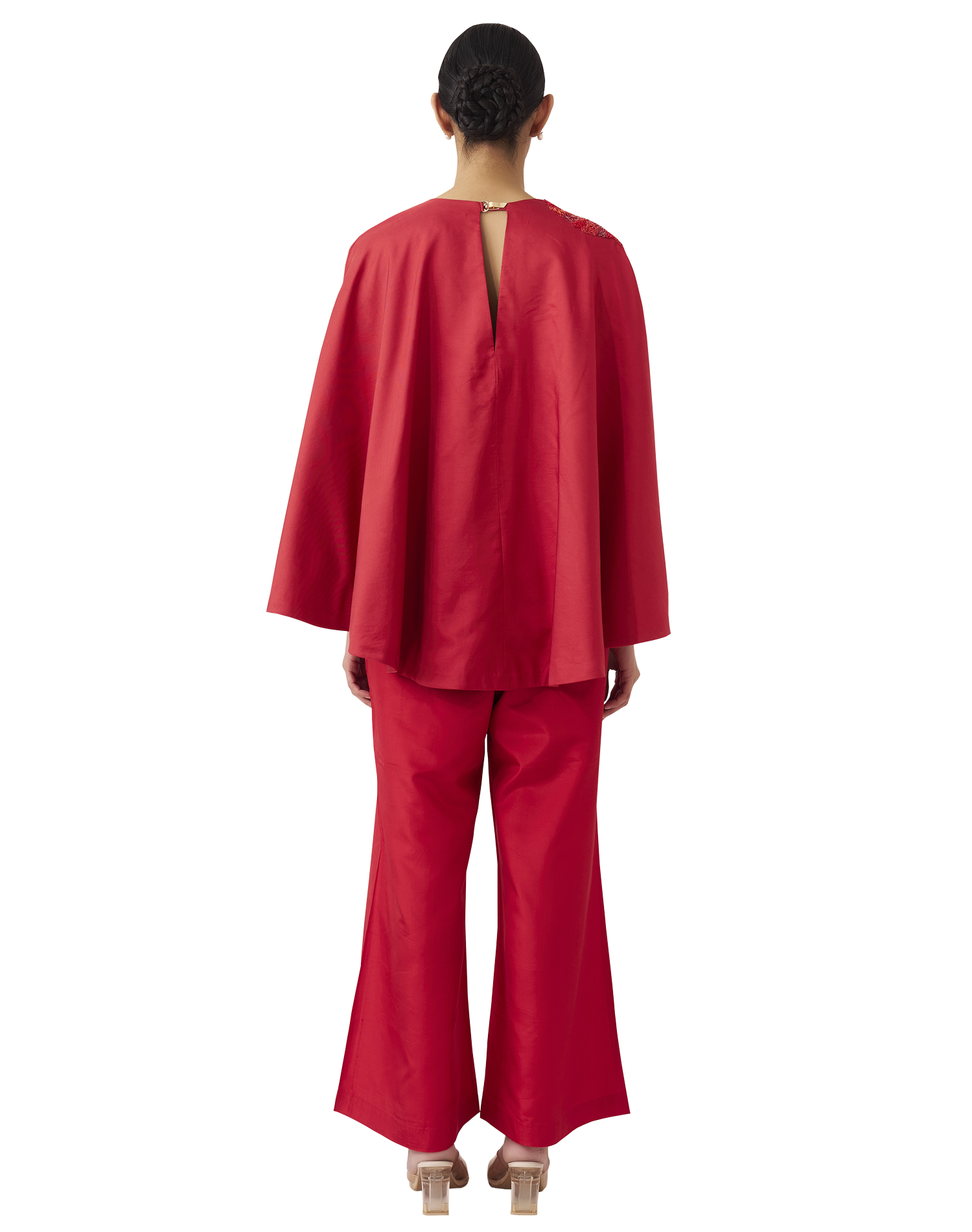 CARMINE POPPY CO-ORD SET