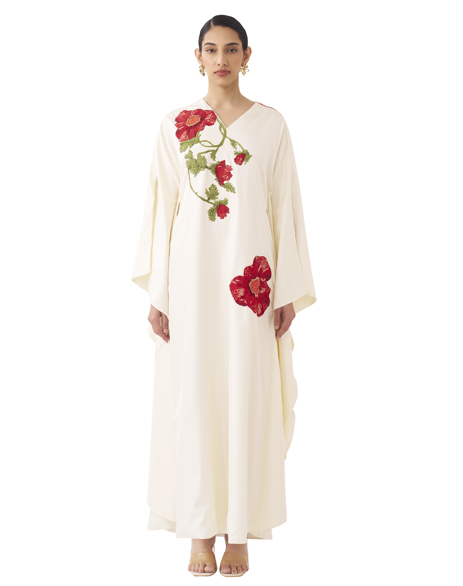 CALIFORNIA POPPY KAFTAN DRESS