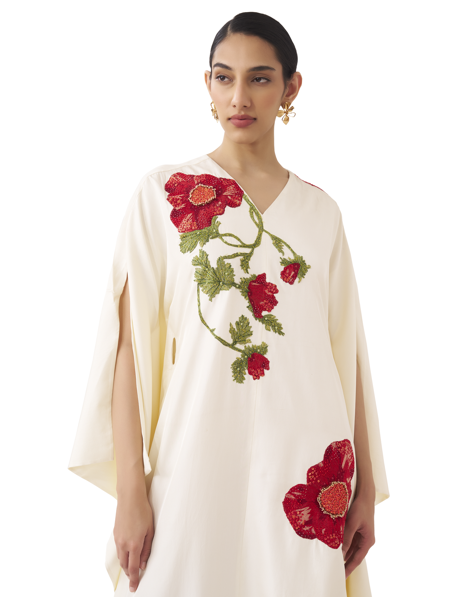CALIFORNIA POPPY KAFTAN DRESS