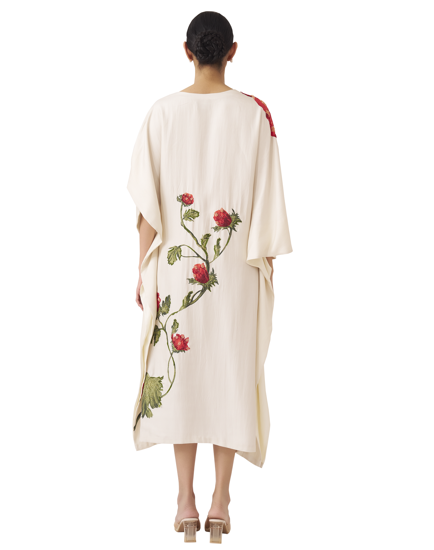 FLORAL STATEMENT KAFTAN DRESS