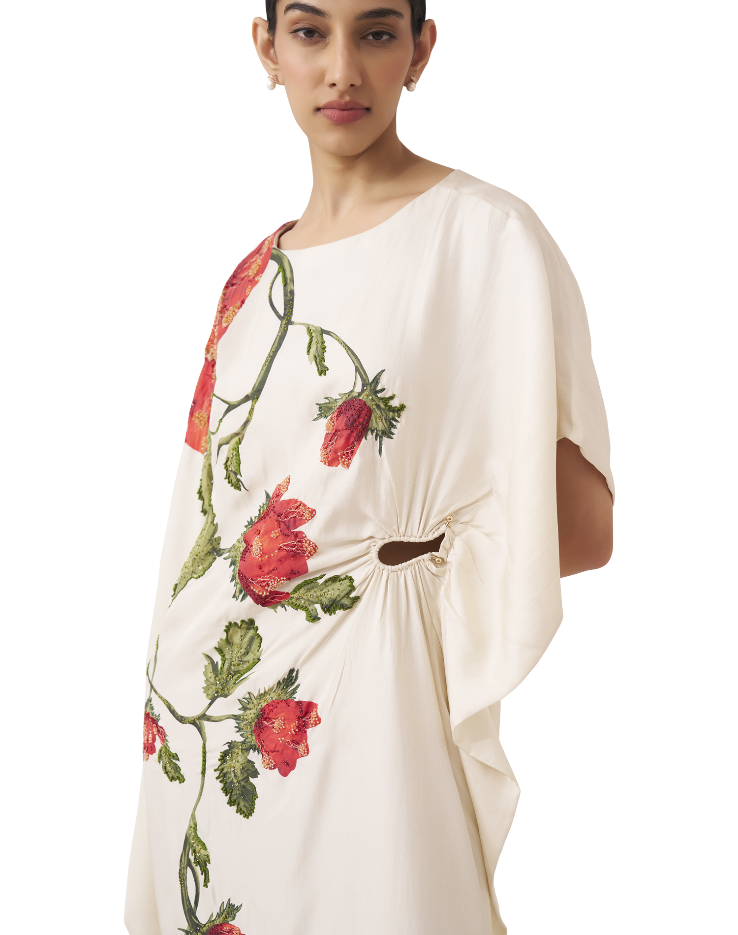 FLORAL STATEMENT KAFTAN DRESS